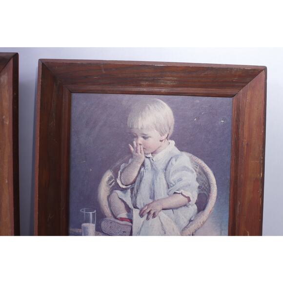 James Ingwersen, Gary and Gretchen, Prints, Framed, Set of Two, Boy reading, - Picture 2 of 5